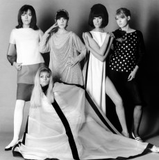The Girls of BLOW-UP: Ann Norman, Peggy Moffitt, Melanie Hampshire, Rosaleen Murray, Jill Kennington by John Cowan (1966)
