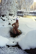 Carla Larson Nude In A River by Arthur Elgort (1976)