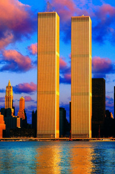 Twin Towers in Angelic Light by Mitchell Funk (1973)