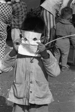 Hongkong, China, For REVUE, child with mask by Frank Horvat (1963)