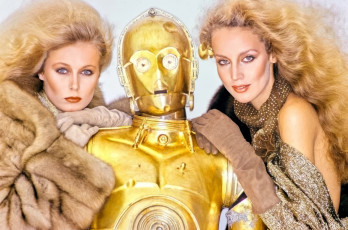 Maria Hanson, C-3PO, Jerry Hall by Eisuke Ishimuro (1977)