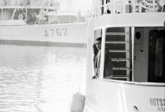 Richard Burton, Elizabeth Taylor on board Odysseia, south of France by Patrick Lichfield (1967)