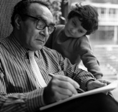 Dr Jacob Bronowski (author) with his daughter by Sandra Lousada (1961)
