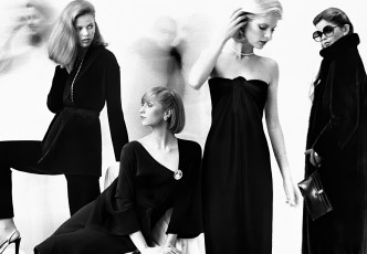 Lisa Taylor, Chris Royer, Lisa Cooper, unknown by Duane Michals (1976)