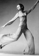 Model in silk jumpsuit by David Montgomery (1969)