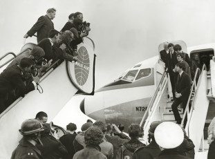 The Beatles Arrive in the US on Pan Am by Terry O’Neill (1964)