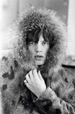 Mick Jagger posing in a Fur Parker by Terry O’Neill (1964)