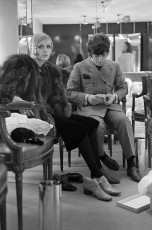 Twiggy, Justin de Villeneuve (manager, photographer) by Terry O'Neill (1966)