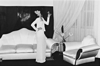 Annie Duprey in Karl Lagerfeld's Apartment, Paris (from the series White Women) by Helmut Newton (1971)