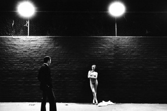 Kiki Kiser, Irving Blum on Miss Kisers Tennis Court by Helmut Newton (1979)
