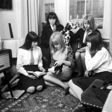 Marianne Faithfull at home with her school friends by John Pratt (1964)