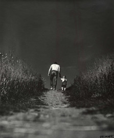 Boy and Man on Path by Jan Saudek (1963)
