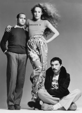 Jerry Hall, Juan Ramos, Antonio Lopez by Francesco Scavullo (1974)