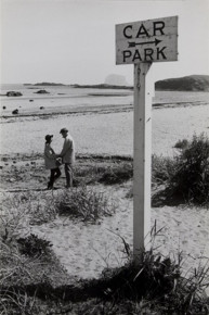 Beach, car parking by Jeanloup Sieff (1960)