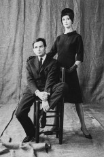 Pierre Cardin with Ina Balke by Jeanloup Sieff (1960)