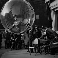 Simone d’Ailencourt (Bubble, Seine, Paris) by Melvin Sokolsky (1963)
