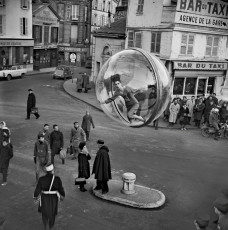 Simone d’Ailencourt (Bubble, Lumiere Street, Paris) by Melvin Sokolsky (1963)