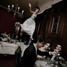 Dorothy McGowan (Jump, Paris) by Melvin Sokolsky (1965) color