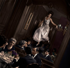 Dorothy McGowan (Mirror Dance II, Paris) by Melvin Sokolsky (1965) color