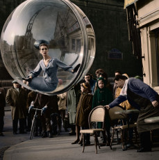 Simone dAilencourt (Bubble, Paris) by Melvin Sokolsky (1963) color