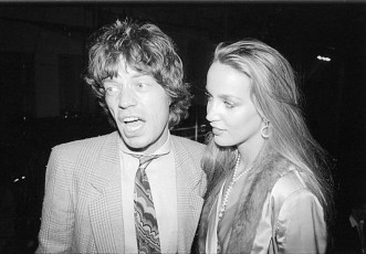 Mick Jagger, Jerry Hall at Studio 54 by Allan Tannenbaum (1979)