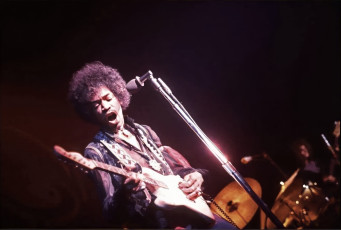 Jimi Hendrix, Winterland, San Francisco by Allan Tannenbaum (1968)