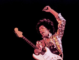 Jimi Hendrix, Hollywood Bowl by Guy Webster (1967)