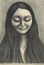 Sonrisa maya by Raul Anguiano (1967)  lithography