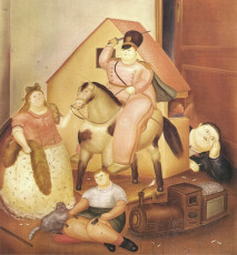 Room with Children's Games by Fernando Botero (1970)