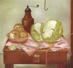 Kitchen Table by Fernando Botero (1970)