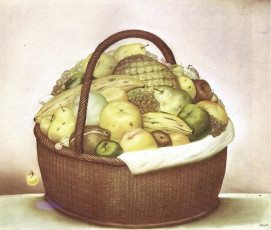 Fruit Basket by Fernando Botero (1973)