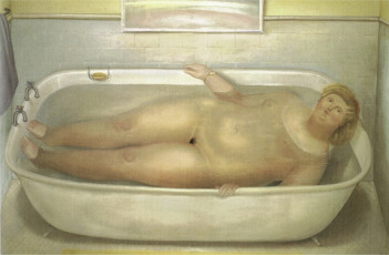 Tribute to Bonnard by Fernando Botero (1975)
