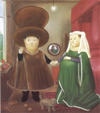 After the Arnolfini Van Eyck (2) by Fernando Botero (1978)