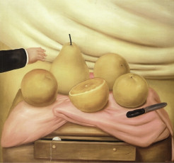Still Life with Fruits by Fernando Botero (1978)