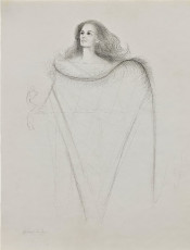 Portrait de Maria Felix (graphite on paper) by Leonora Carrington (1965)