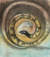 Serpent (gouache, pastel, ink, chalk) by Leonora Carrington (1969)