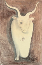 The sarcophagus of the Matador (chalk, graphite) by Leonora Carrington (1970)