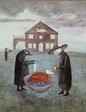 Bird Bath (serigraphy) by Leonora Carrington (1974)