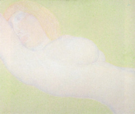 Naakt (oil on canvas) by Ernst Fuchs (1968)