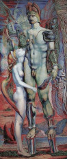 Daedalus and the Nymph (from the Lohengrin Cycle) (watercolor)by Ernst Fuchs (1978)