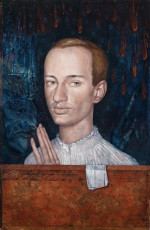 Portrait Jean Claude Polus (tempera and resin on paper laid on cardboard) by Ernst Fuchs (1961)