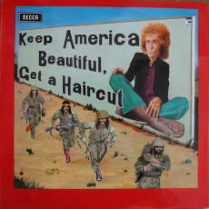 Ray Fenwick / KEEP AMERICA BEAUTIFUL, GET A HAIRCUT (1971) - artwork by Dave Hynes