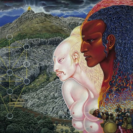 Moses and Aaron by Mati Klarwein (1971)