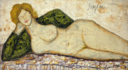 Nude on Sofa by Francis Newton Souza (1961)