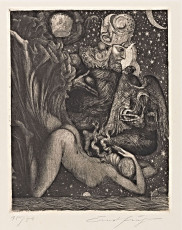 Ahasverus Repudiates Vasthi, etching 303x242 / 1964