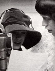 Marianne Faithfull recording with Mick Jagger / 1968