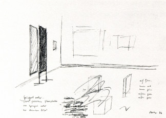 Study for 'Glass Pane' (CR 415/1 and 2) and 'Double Glass Pane' (CR 416) / 1976