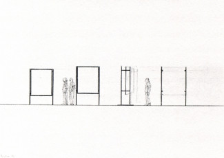 Study for 'Glass Pane' (CR 415/1 and 2) / 1977