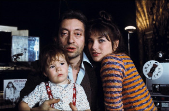 Jane Birkin, Serge Gainsbourg and daughter Charlotte Gainsbourg / 1973