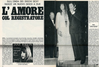 Jane Birkin and Serge Gainsbourg for Men (Italie) / September 1969